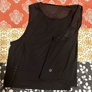 EUC Lululemon Sculpt Cropped Tank, Size 10 - Black